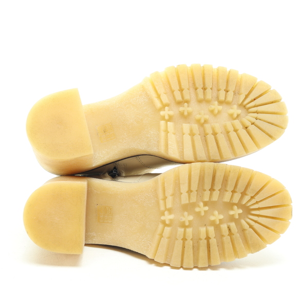 Free People James Chunky Heel Chelsea Leather Boots Women EU 38 White/Black - Picture 12 of 16